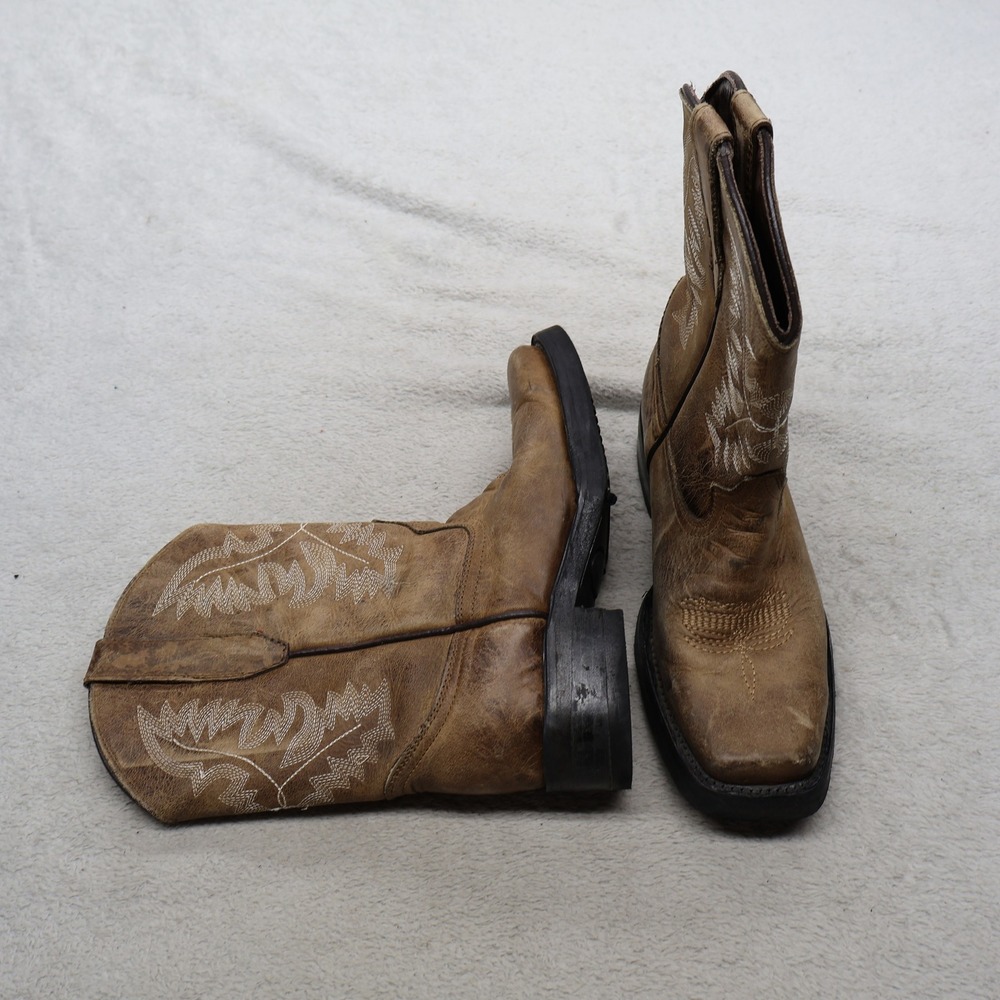 Soto Boots Kids 2 Mex22 Western Boot Brown Distressed Leather Square Toe 1000025